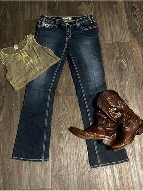 Women’s Dark Wash Bootcut Jeans - Rock & Roll Denim